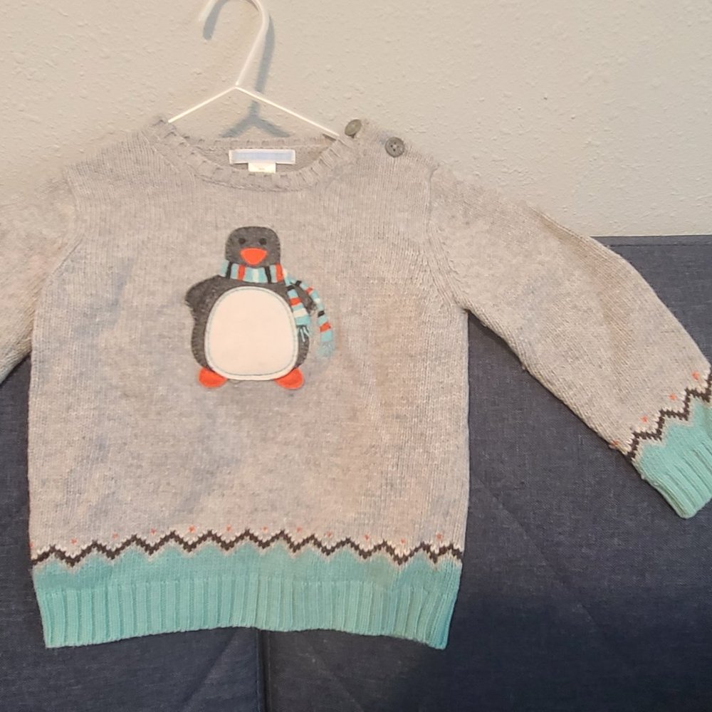 Janie and Jack Penguin Sweater